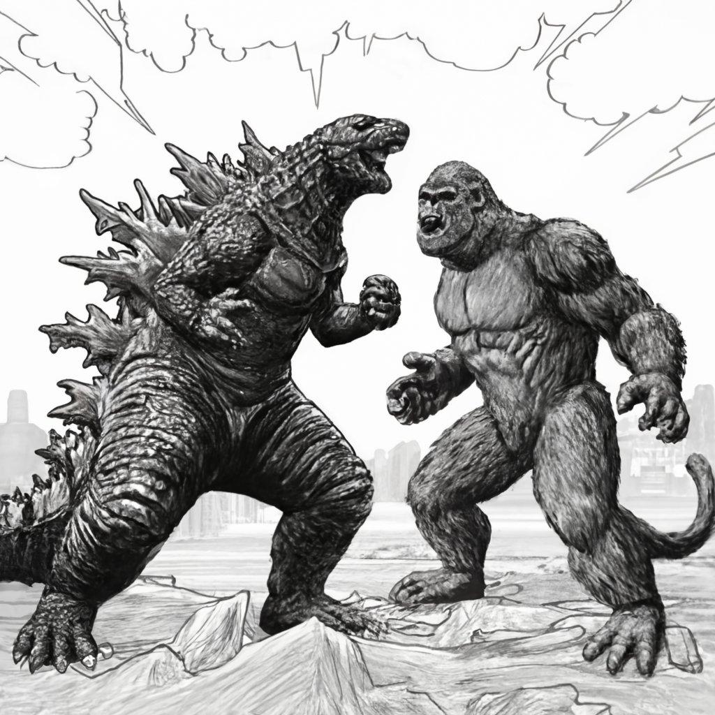 Godzilla X Kong Coloring Pages Free Coloring Pages 